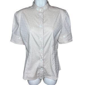 Dolce & Gabbana Khaki Cotton Button Front Shirt Size 42